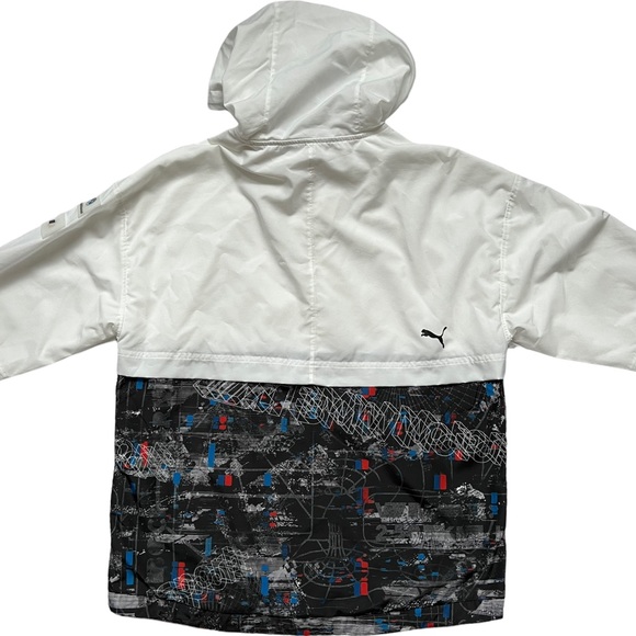 PUMA Men's BMW Motorsport Woven Hooded Jacket White - Picture 10 of 12